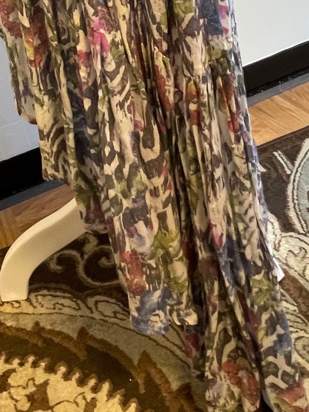 FREE PEOPLE High-Low Maxi Dress Romantic Floral Zebra NWT - Stone Combo Size 10 - Picture 8 of 16